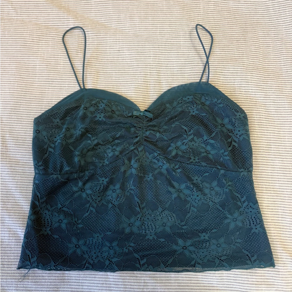 Target Teal Lace Tank Top